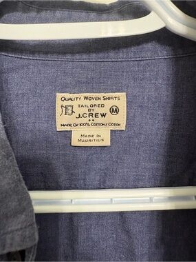 J. Crew Navy Blue Cotton Button-Up